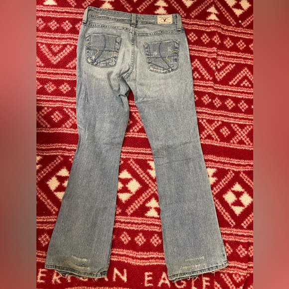 Vintage American Eagle- light wash *Hipster Skinny Flare Jeans in women’s size 8 - Picture 6 of 12